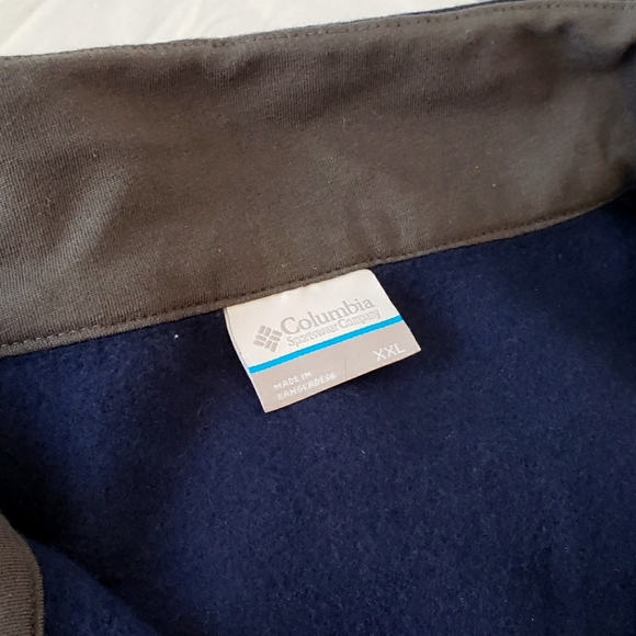 NWOT Mens Columbia Hart ll Half Zip Jacket XXL- Navy Blue - Picture 7 of 10